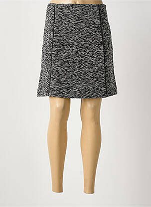 Jupe courte coupe droite noir MARBLE femme