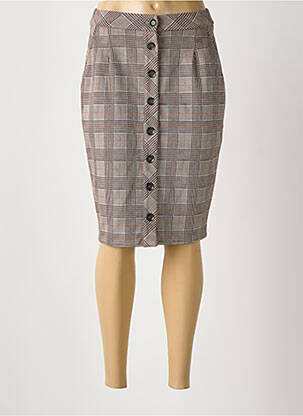 Jupe mi-longue marron MERI & ESCA femme