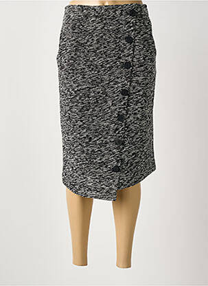 Jupe mi-longue noir MARBLE femme