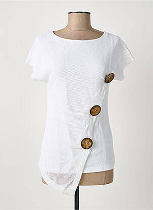 Tunique manches courtes blanc MARBLE femme