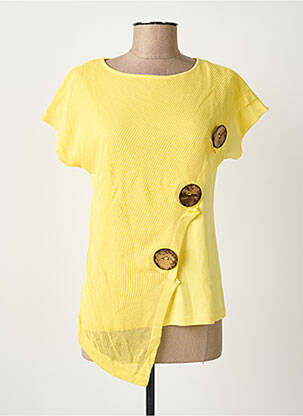 Tunique manches courtes jaune MARBLE femme
