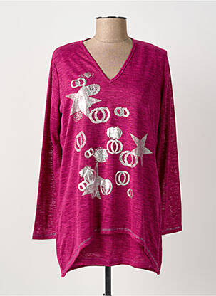 Tunique manches longues violet MARBLE femme