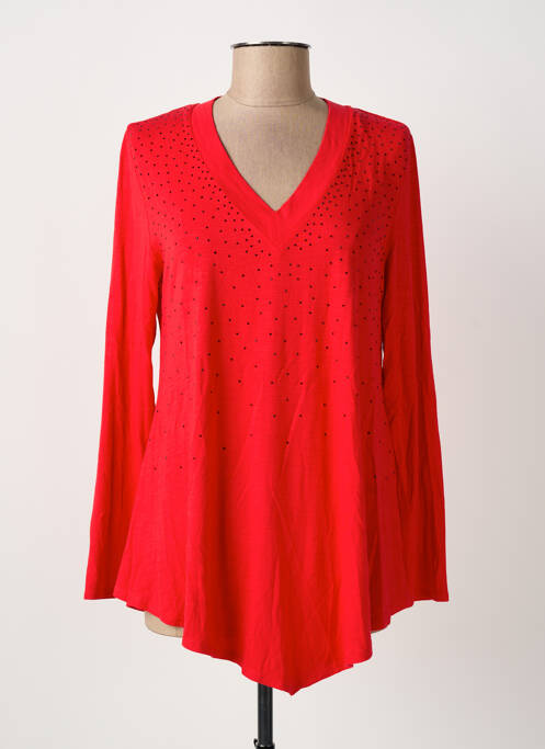 T-shirt manches longues manches longues rouge MARBLE femme