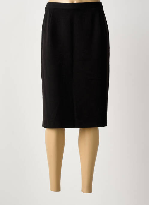 Jupe mi-longue coupe droite noir ARONA femme