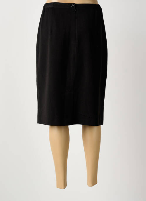 Jupe mi-longue coupe droite noir ARONA femme