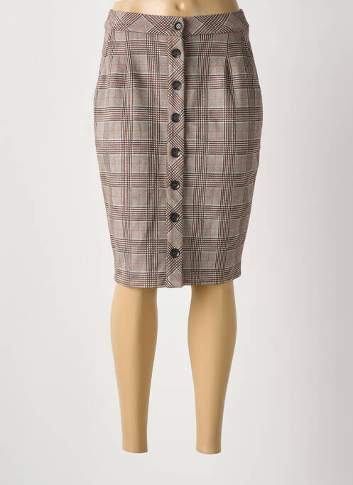 Jupe mi-longue marron MERI & ESCA femme