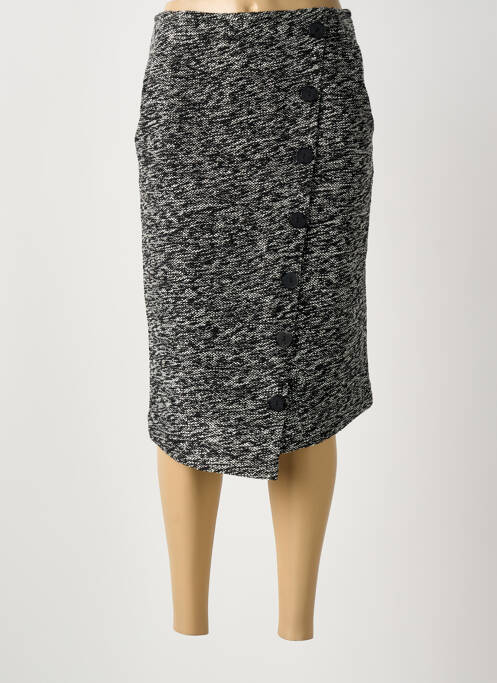 Jupe mi-longue noir MARBLE femme