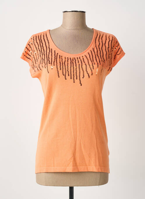 T-shirt orange MARBLE femme