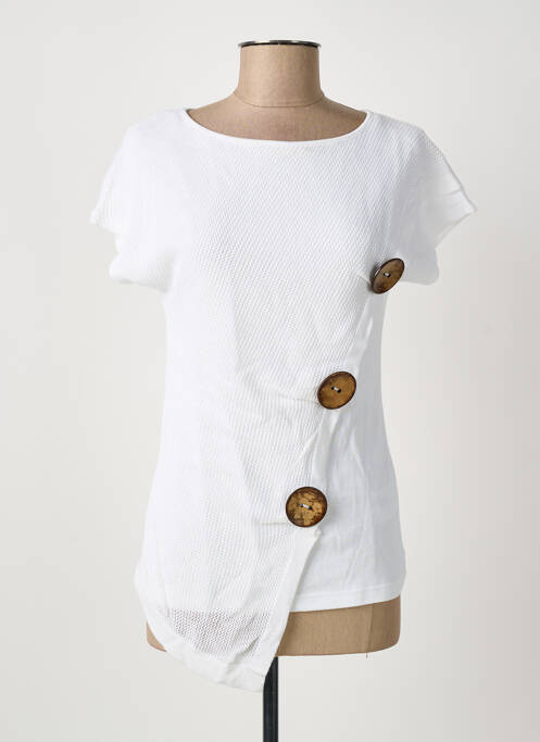 Tunique manches courtes blanc MARBLE femme