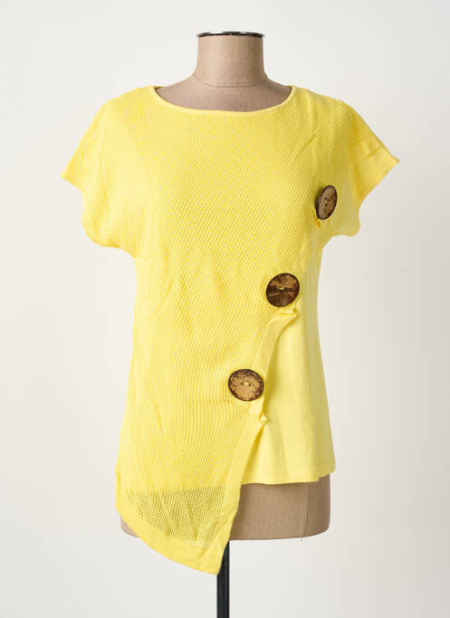 Tunique manches courtes jaune MARBLE femme