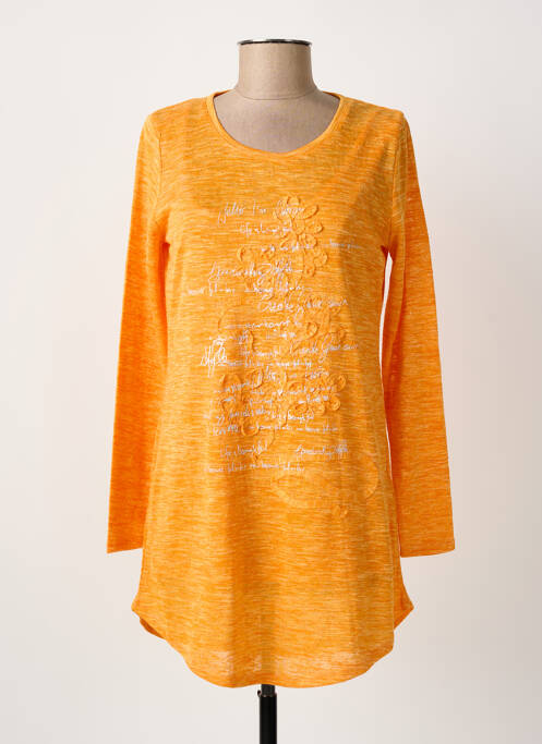 Tunique manches longues orange MARBLE femme
