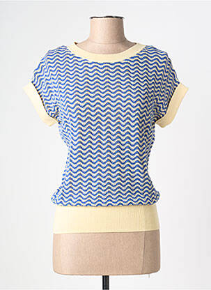 T-shirt coupe cintrée manches courtes bleu KING LOUIE femme