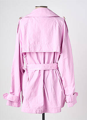 Trench tissage popeline sans capuche rose BEAUMONT femme