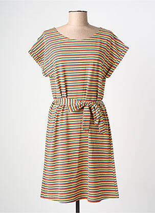 Robe mi-longue manches courtes manches courtes jaune KING LOUIE femme