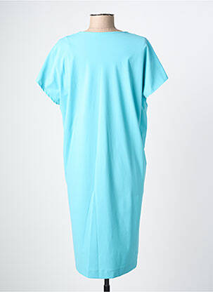 Robe mi-longue manches courtes manches courtes bleu RAFFAELLO ROSSI femme