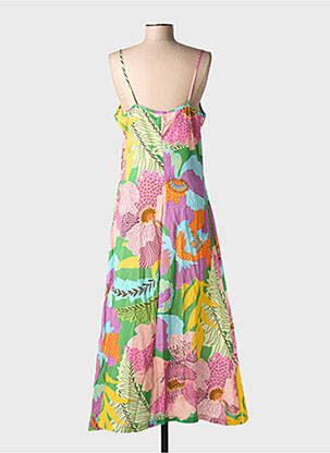 Robe longue manches bretelles ajustables fines bretelles vert ALDO MARTIN'S femme
