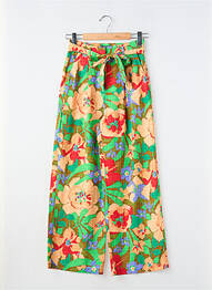 Pantalon large tissage popeline taille normale vert KING LOUIE femme