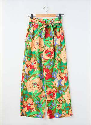 Pantalon large tissage popeline taille normale vert KING LOUIE femme