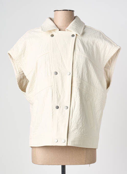 Veste casual col chemisier beige MKT STUDIO femme