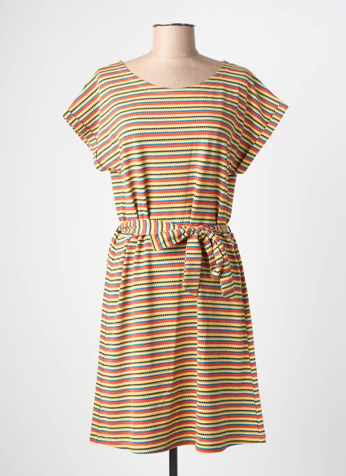 Robe mi-longue manches courtes manches courtes jaune KING LOUIE femme