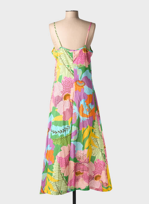 Robe longue manches bretelles ajustables fines bretelles vert ALDO MARTIN'S femme