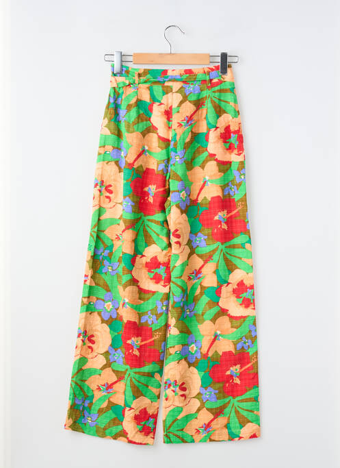 Pantalon large tissage popeline taille normale vert KING LOUIE femme