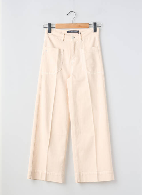 Pantalon large fermeture zippée sous rabat boutonné taille normale beige RAFFAELLO ROSSI femme