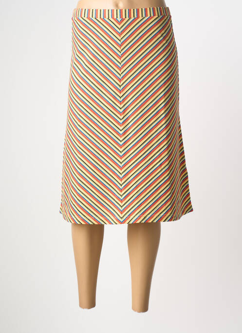 Jupe mi-longue jaune KING LOUIE femme