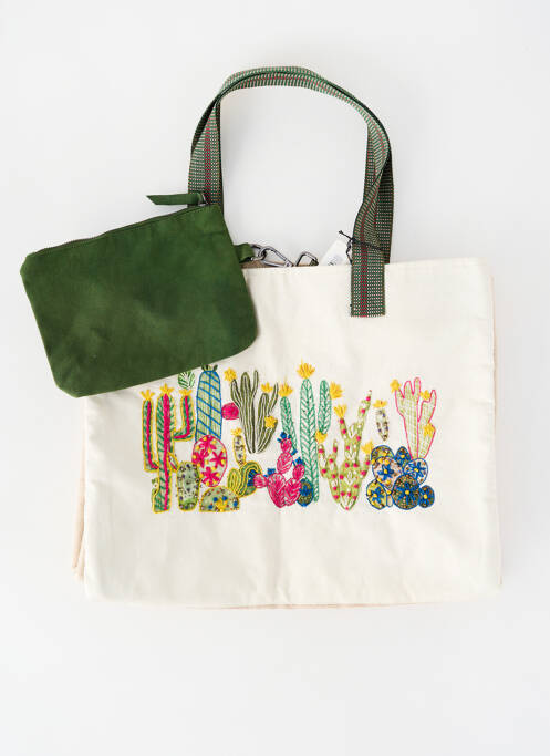 Sac multipoches forme rectangulaire beige STRADIVARIUS femme