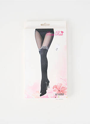 Collants noir SNOW ROSE femme