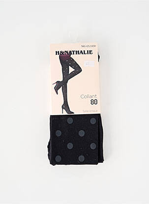 Collants imprimé pois noir H.NATHALIE femme
