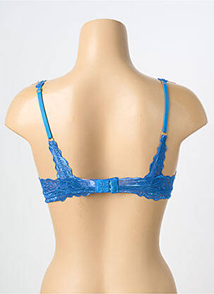 Soutien-gorge sans armature haut triangles bleu H.NATHALIE femme