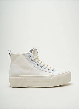 Baskets plateforme talon de 4 à 6cm blanc NO NAME femme