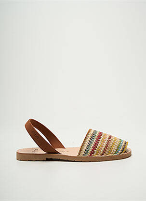 Sandales/nu pieds chiquet talon plat jusqu'à 3cm marron RIA MENORCA femme