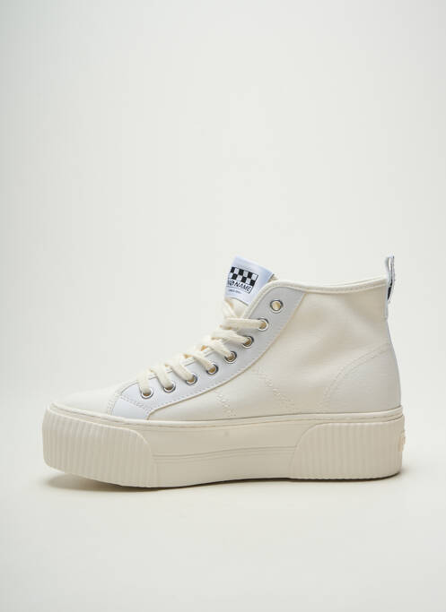 Baskets plateforme talon de 4 à 6cm blanc NO NAME femme
