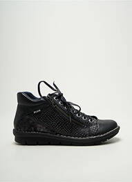 Bottines/boots tissage satiné talon plat jusqu'à 3cm noir NICE femme