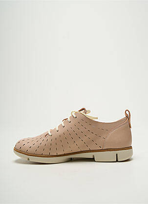Baskets matière lisse talon plat jusqu'à 3cm rose CLARKS femme
