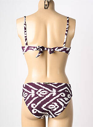 Maillot de bain 2 pièces stretch haut soutien-gorge moulé violet WATERCULT femme