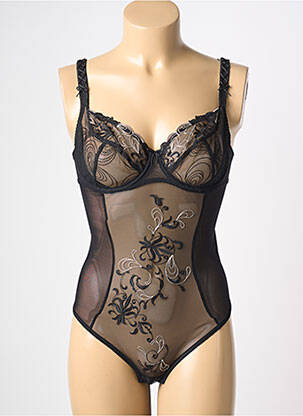 Body lingerie broderie noir EMPREINTE femme