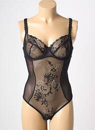 Body lingerie broderie noir EMPREINTE femme