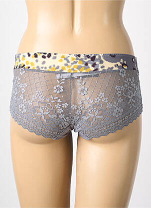 Shorty tissage dentelle gris EMPREINTE femme