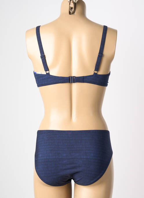 Maillot de bain 2 pièces stretch haut soutien-gorge balconnet bleu SUNFLAIR femme