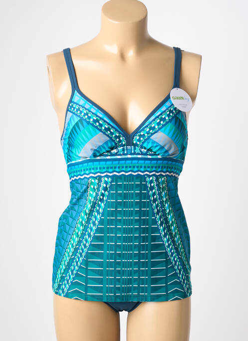 Tankini imprimé fantaisie bleu SUNFLAIR femme