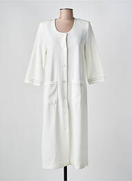 Robe de chambre tissage jersey blanc EGATEX femme