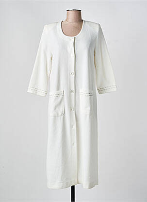 Robe de chambre tissage jersey blanc EGATEX femme