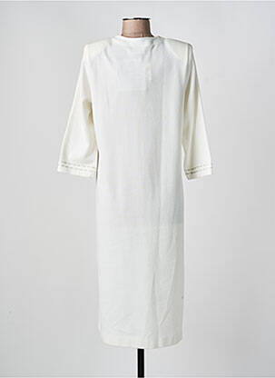Robe de chambre tissage jersey blanc EGATEX femme
