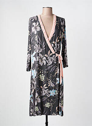 Robe de chambre tissage jersey gris EGATEX femme