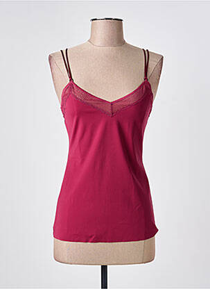 Top/caraco effet matière satinée rouge SLOGGI femme