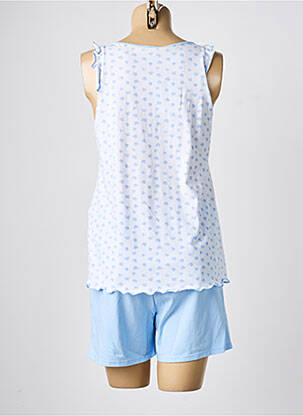 Pyjama col v bleu BARANDI femme