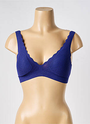Soutien-gorge sans armature haut soutien-gorge avec mousse de rembourrage amovible bleu SLOGGI femme
